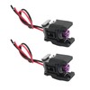 Ollanoos 4Pcs 2 Pin Car Diesel Injector Connector Wire Harness