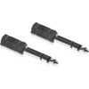 Poppstar - 2x Audio Jack Adapter (3.5mm socket to 6.3mm