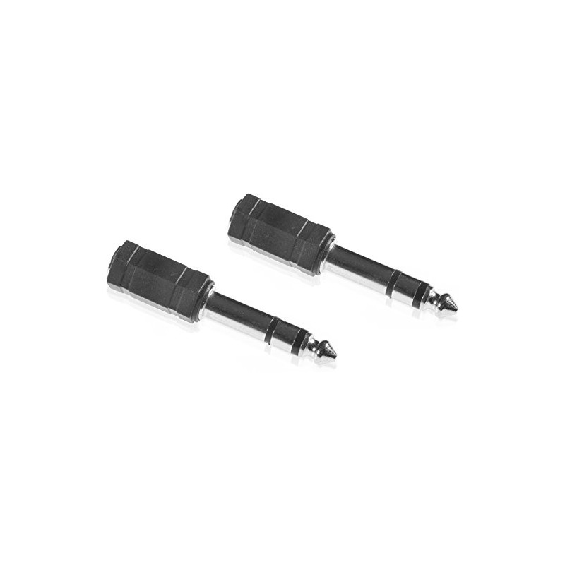 Poppstar - 2x Audio Jack Adapter (3.5mm socket to 6.3mm