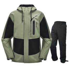 Arashiyama Men's Rainsuit, Top and Bottom Set, Waterproof, Windproof, Lightweight, Reflective Sheets, Golf, Rainwear, Windbreaker, Kappa, Motorcycle Rain Jacket, Outdoor Sports, Mountain Parka,