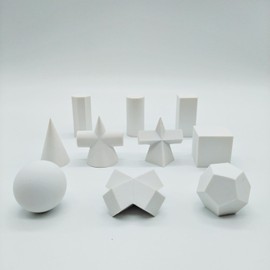 COZENTA Drawing Motif Geometric Model 3D Object Block Model Arts Crafts Set of 10