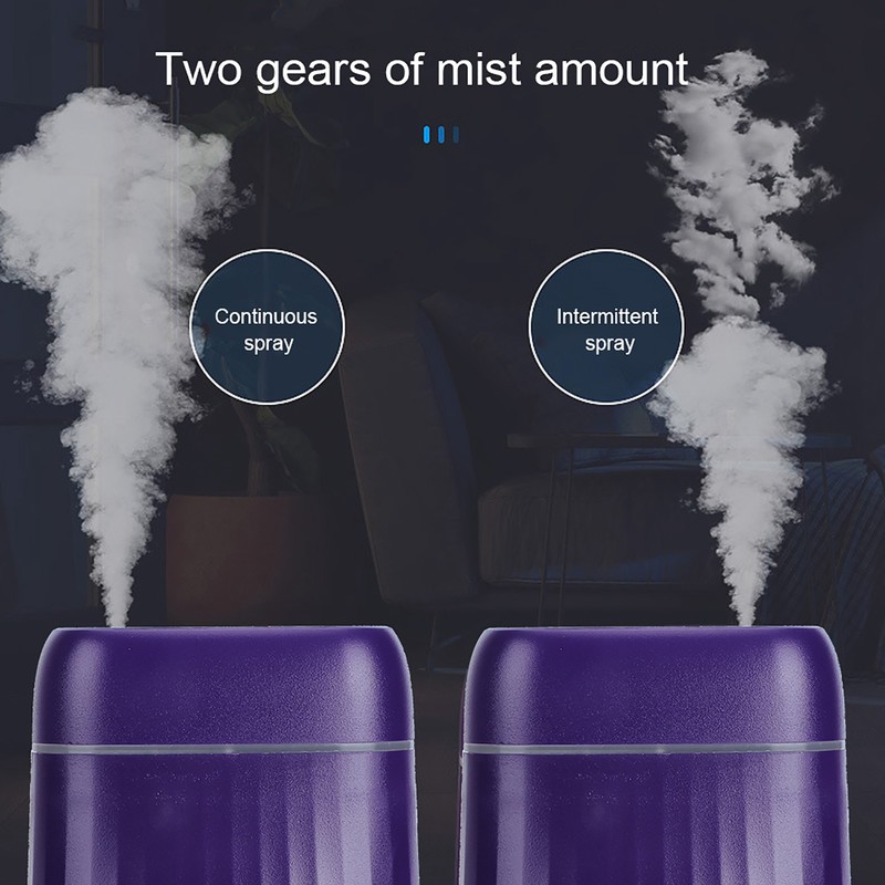 USB Ultrasonic Double Nozzle Air Humidifier Colorful Light Adjustable Humidifier