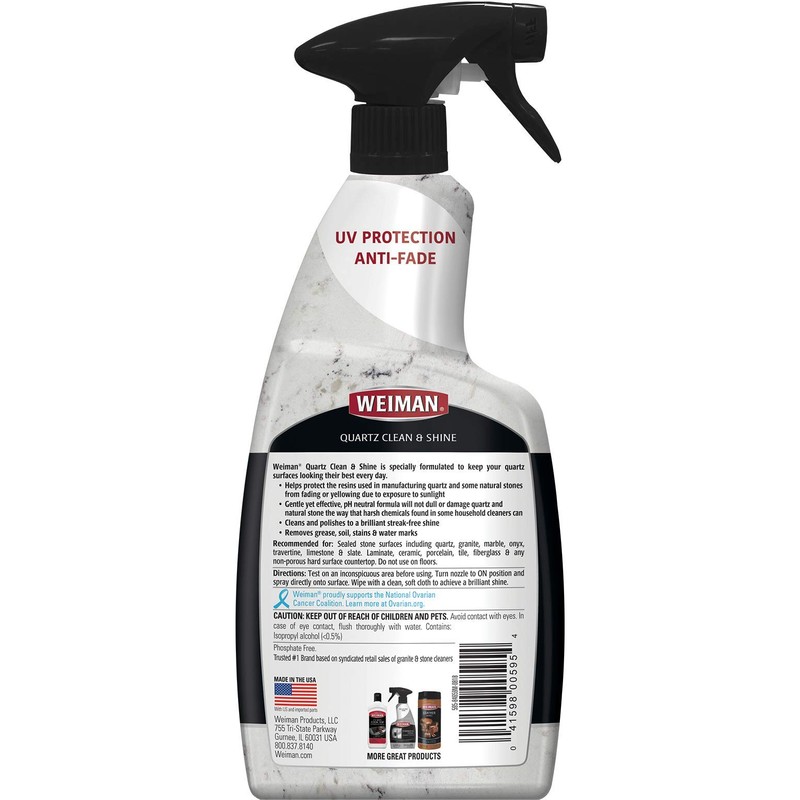 Weiman Quartz Countertop Cleaner and Polish - Clean and Shine