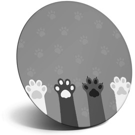 Destination Vinyl ltd Magnet for Refrigerator, Fridge BW - Cat Paws Cute for Office, Cabinet and Whiteboard, Magnetic Stickers, 36208
