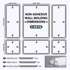 Melkus Wall Molding 3 Set Premade Wainscoting Panels for Interior