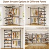 L2 Wall Mounted Closet System, Industrial Pipe Clothing Rack Clothes