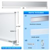 Muzata 4FT/1.2M Spotless Aluminum LED Baseboard Lighting Frosted LED Strip