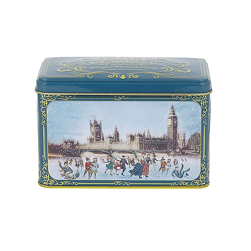 New English Teas Victorian Skaters Christmas Tea Tin Teabags, 80