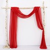 PATYDEST Wedding Arch Draping Fabric Red Drapery 20FT Sheer Chiffon