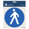 Pubblimania Pedestrian Zone | Aluminium Sign, Round, 3 mm Thick,