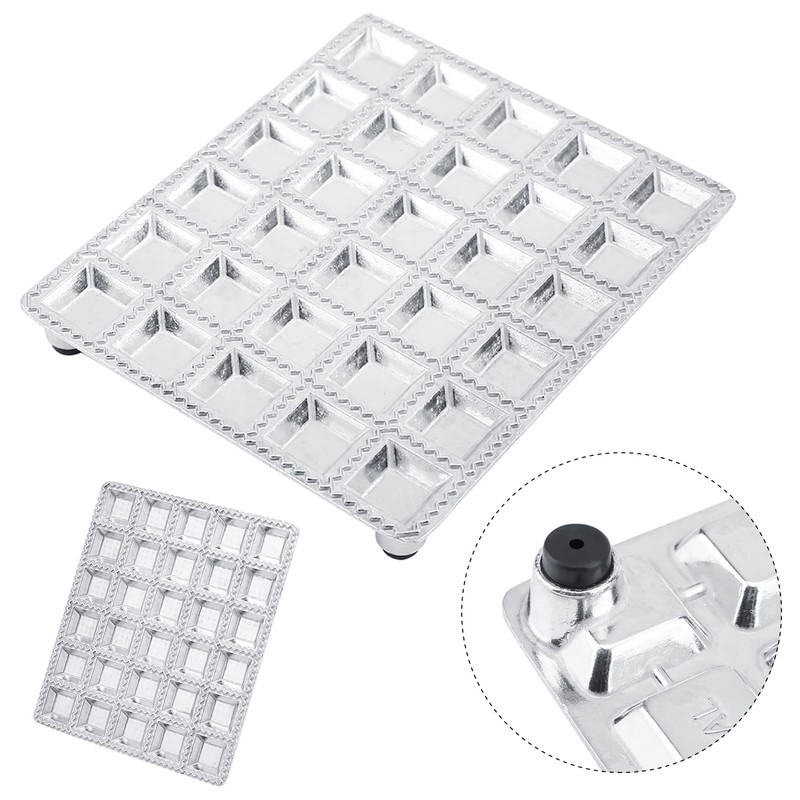 Dumpling Mould, Aluminum Alloy Ravioli Maker Pelmeni Maker 30 Holes
