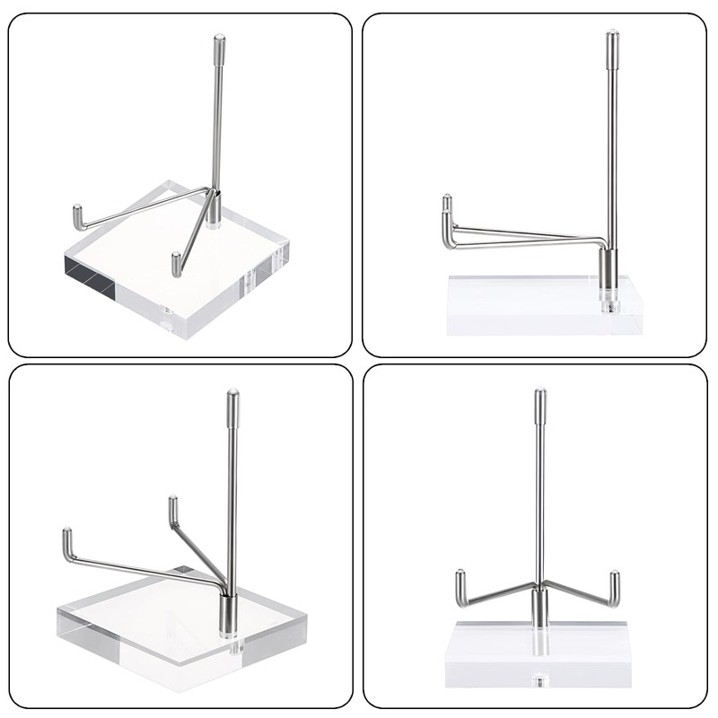 BTSKY Large Size Adjustable Silver Metal Arm Display Stand Easel