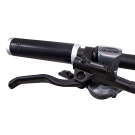 Gusti Gary F. Bicycle Handlebar Grip Leather Black Silver Matt Metal Ring