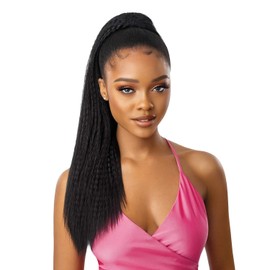 Outre PRETTY QUICK DRAWSTRING PONY Long Crimped Texture Ponytail Premium Synthetic Heat Resistant Secure Fit Quick Easy Styling Soft Feel Natural Luster - NOVA (2T1/425)