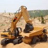 fisca Remote Control Excavator RC Construction Vehicles 15 Channel 2.4G