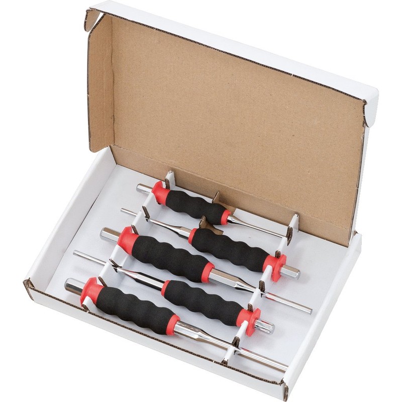 KS Tools 156.023 Pin Punch-Set, Cylindrical Shaft, 5 Pieces