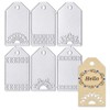 6 Pieces Retro Bookmarks Cutting Dies Lace Flowers Labels Die