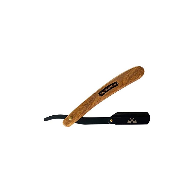 Woodsman - Porta Navajas Para Afeitar Madera Y Acero Inoxidable