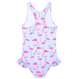 Traje de baño QPANCY para niñas con unicornio, trajes de baño de una pieza, Flamingo, 10-11 Años