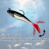 Fishing Lure Set,5 Pcs 8cm Soft Bait Head,Pre-Rigged Soft Lures,T