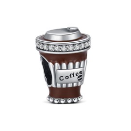 KEQ Charms Heart 925 Silver Handwritten Love Charm Pendant for Bracelet Charm Bead Pendant for European Bracelets Necklaces Jewellery Gift for Women, Silver, No