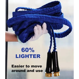 YOTOO Garden Hose 50 FT, Lightweight, Durable, Flexible, Non-Expanding, Kink-Free Water Hose with Solid Brass Fittings for Outdoor, Watering flants and flowers, Car Wash