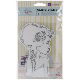Prima Marketing Bloom Cling Rubber Stamps, 4 by 6", Girl Hope