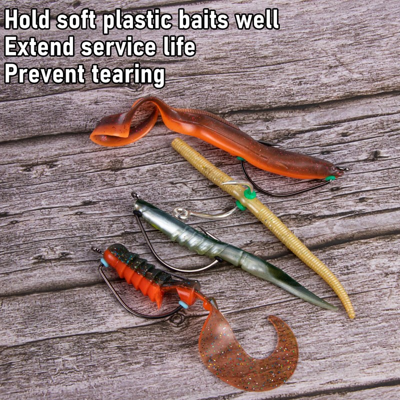 Alwonder 250-Pack Bait Stoppers Pegs Small Silicone Pegs for Pegging