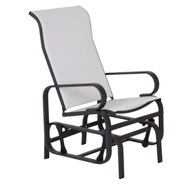 Outsunny Outdoor Glider Chair, Gliders for Outside Patio with Smooth Rocking Mechanism and Lightweight Construction for Backyard, Brown/Beige