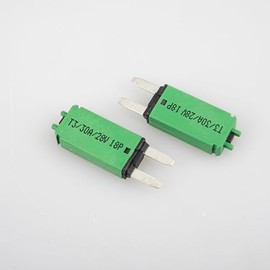 NuIth Manual Reset Mini Fuse Circuit Breakers, E73 (T3) Low Profile ATM Circuit Breaker Blade Fuse DC 28V Resettable Standard Blade Fuses for Car Truck RV Marine (30A 2PCS)