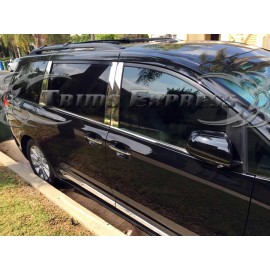 Made in USA - Trims Express fit:2004-2010 Toyota Sienna 4Pc Window Sill Trim Overlay Chrome Stainless Steel