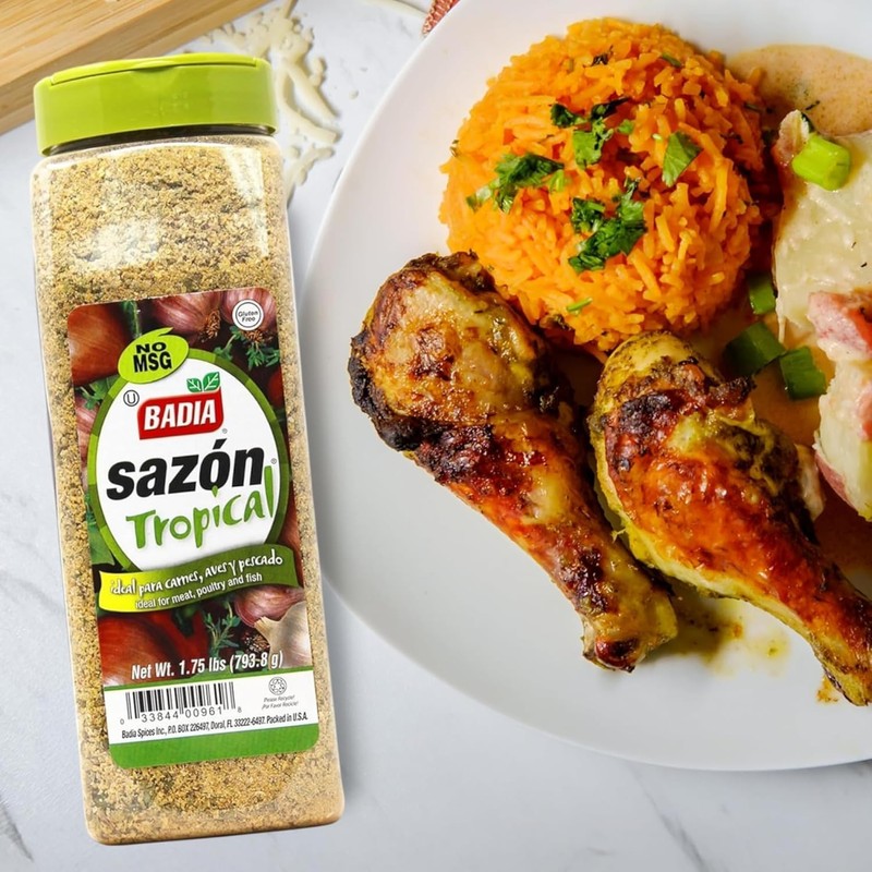 Badia Sazon Tropical, 1.75 lbs - Zesty Blend for Meats,
