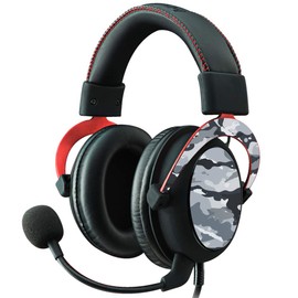 MightySkins Skin Compatible With Kingston HyperX Cloud II Gaming Headset - Gray Camouflage | Protective, Durable, and Unique Vinyl Decal wrap cover | Easy To Apply, Remove | Made in the USA