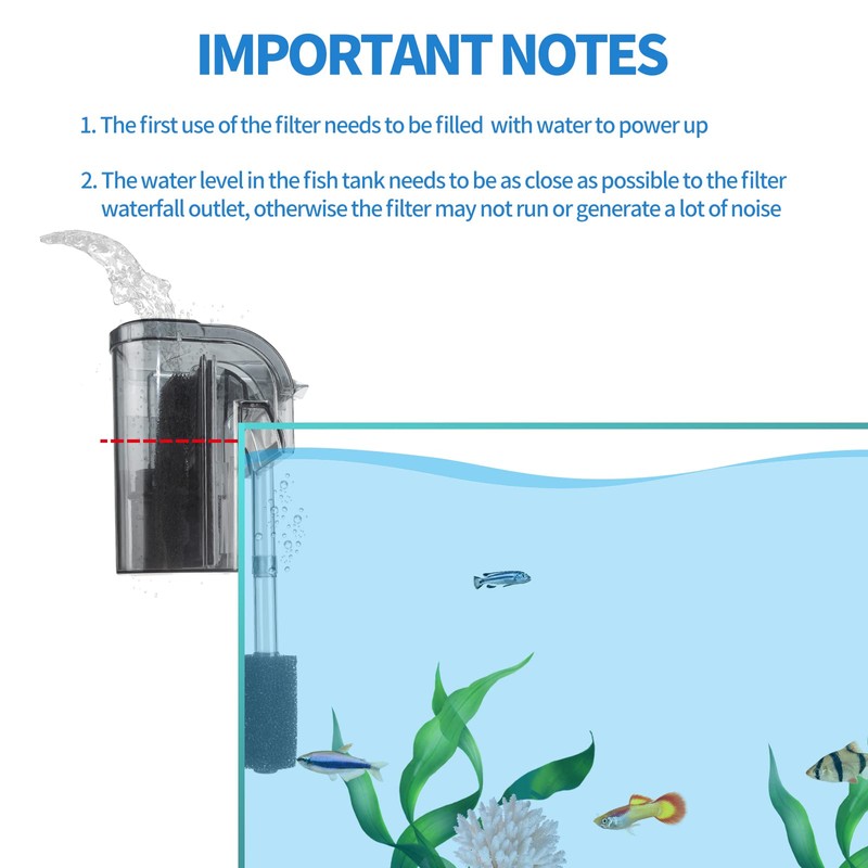 Boxtech Aquarium Hang On Filter - Power Waterfall Suspension Oxygen
