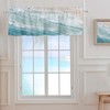 Chucoco Summer Ocean Valance Curtain for Window,Coastal Beach Sea Waves