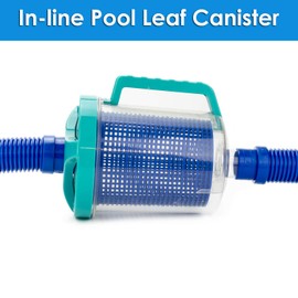 Pool Leaf Catcher Canister, in-line Leaf Canister for Pool Spa Cleaner, with Mesh Basket &Skimmer Socks,Fits Suction Manual & Automatic Pool Cleaners