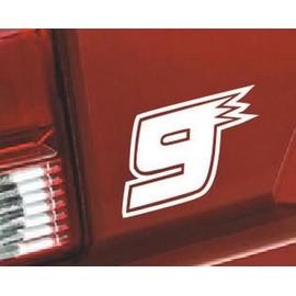 Number 9 Racing Race Vinyl Graphic Car Truck Windows Decor Decal Sticker - Die Cut Vinyl Decal for Windows, Cars, Trucks, Tool Boxes, laptops, MacBook - virtually Any Hard, Smooth Surface