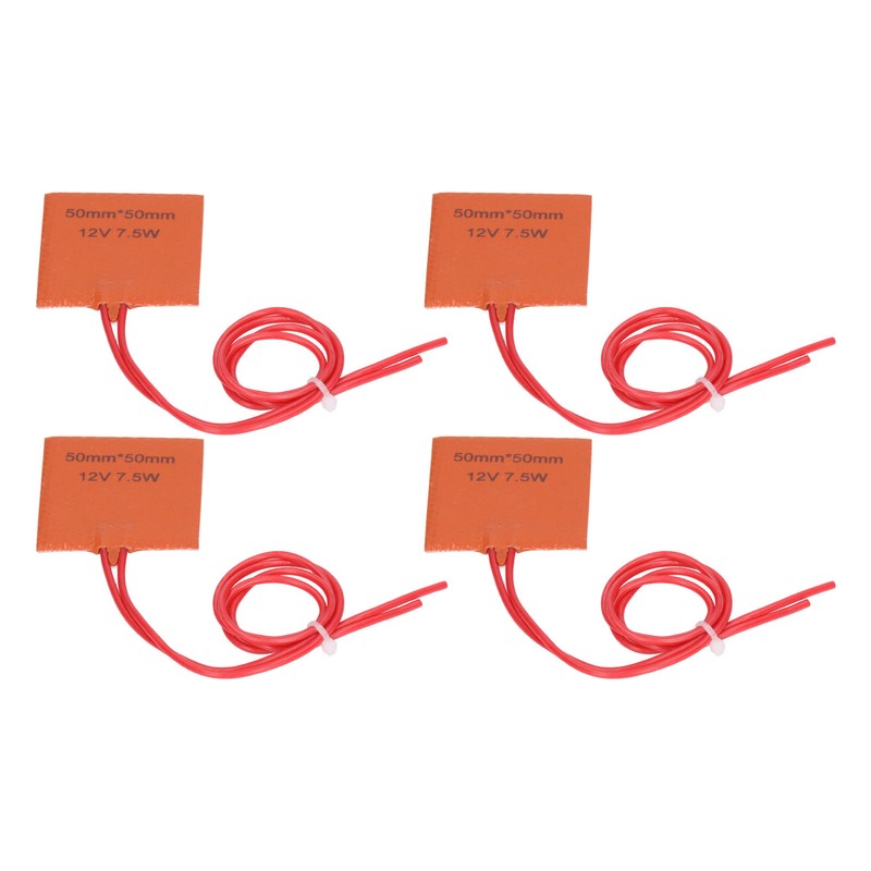 4Pcs Heat Mat Silicone Heater Pad Warmer 12V 7.5W 120