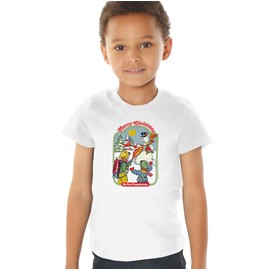 Popfunk Steven Rhodes My First Flamethrower Kids T Shirt (3) for Toddler Boys and Girls, White