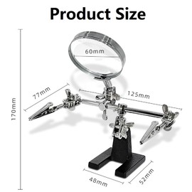Soldering Holder with Magnifying Glass, Soldering PCB Holder Tool, Third Hand Soldering, Third Hand Soldering Station with Magnifying Glass, Electronic Repair Tool, Model Making Accessories, Soldering