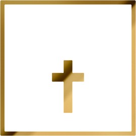 Decal Stickers of Cross Christian Christianity (Metallic Gold) (Set of 2) Premium Waterproof Vinyl Decal Stickers for Laptop Phone Accessory Helmet Car Window Mug Tuber Cup Door - ANDstic780015GO