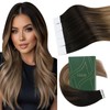 Ugeat Tape in Extensions Brown Balayage Seamless Tape in Hair