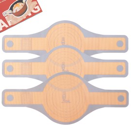 Folksy Super Kitchen 2 Sizes 9.4 & 8.3 inch Silicone Bread Sling for Dutch Oven 3 Pcs,Wider Non-Stick Silicone Bread Baking Mat for Sourdough,Dough Lifter Liner with Handles.