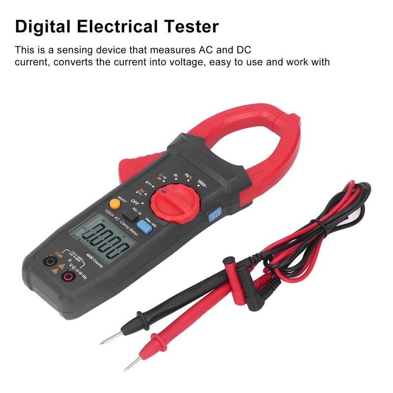 Digital Clamp Multimeter AC DC Current Resistance Repair Meter Digital