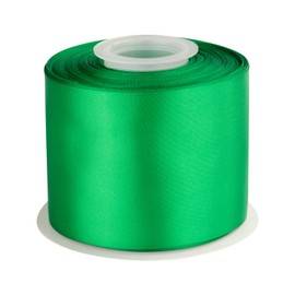 3" Inch Double Faced Satin Ribbon Emerald Solid Polyester Craft Ribbon - 25 Yards Perfect for Gift Wrapping, Crafts, Wreath, Wedding Party Ceremony Decoration, Floral Arrangement, Sewing