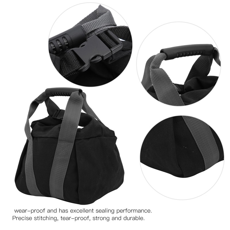 Canvas Weightlifting Training Sandbag Fitness Equipment with Comfortable Handle Gray