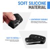 WORCAS Key Fob Case Carbon Fiber Pattern Silicone Cover Compatible