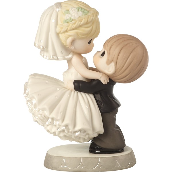 Precious Moments 172007 Best Day Ever Bride & Groom Bisque Porcelain Figurine & Wedding Cake Topper