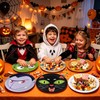 96PCS Halloween Paper Plates, Disposable Party Tableware with 6 Designs