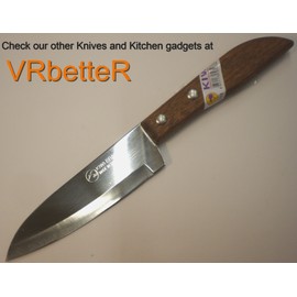 Set of 2 KIWI 4" Sharp Pairing Knife Wooden handle # 503